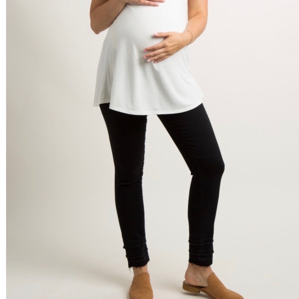 Black Layered Frey Maternity Jeans